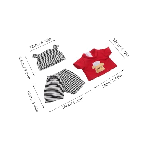 YARNOW Puppen Kleidung Gestreifte Reborn Outfit mit Mütze und Hose für Neugeborene Jungen Mädchen Rollenspiel Zubehör von YARNOW