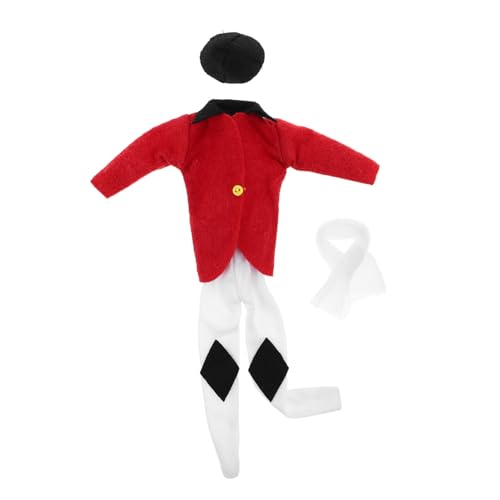 YARNOW Puppen Reitoutfit Rotes Pferdesport Kostüm mit Jacke und Schal Vielseitige Reitbekleidung für Puppen Sammler und Display YARNOW Puppen Reitoutfit Rotes Pferdesport Kostüm mit Jacke und Schal Vielseitige Reitbekleidung für Puppen Sammler und Display von YARNOW