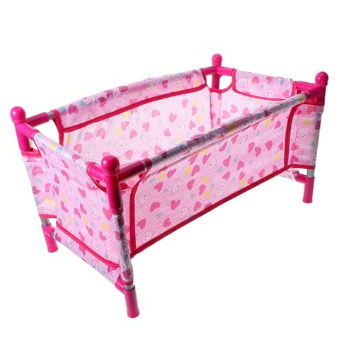 YARNOW Puppenbett Puppenhausbett -Babybett Miniaturmöbel Babybett für Puppen Babydoll-Bett Babybett Etagenbett für Puppen Puppenhauszubehör Plastik von YARNOW