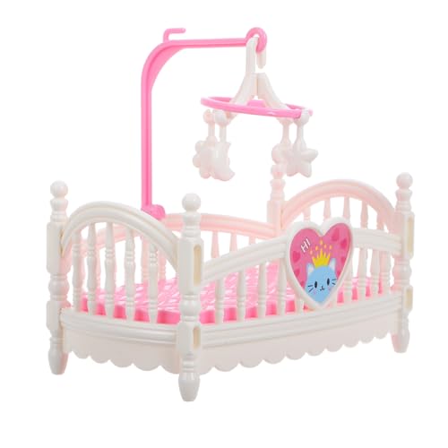 YARNOW Puppenbett aus Bezauberndes Möbelstück für Puppenhaus Schlafzimmer für Babypuppen und Kreative Spielszene Fördert Fantasie YARNOW Puppenbett aus Bezauberndes Möbelstück für Puppenhaus Schlafzimmer für Babypuppen und Kreative Spielszene Fördert Fantasie von YARNOW
