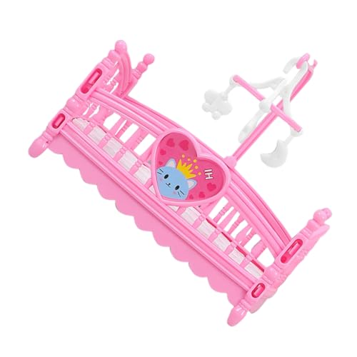 YARNOW Puppenhaus Bettset für Babypuppen Ergonomisches Design Detailreiche Handwerkskunst Pinkes Cartoon Design Perfektes Zubehör für Puppenhausmöbel YARNOW Puppenhaus Bettset für Babypuppen Ergonomisches Design Detailreiche Handwerkskunst Pinkes Cartoon Design Perfektes Zubehör für Puppenhausmöbel von YARNOW