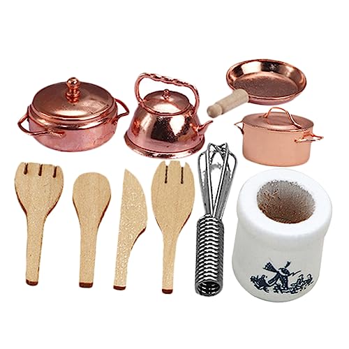 YARNOW Puppenhaus Mini Kochgeschirr Set Teilig Spielküche Küchenspielzeug für Leichtes Dekoratives Miniatur Kochgeschirr für Puppenhaus und Rollenspiel YARNOW Puppenhaus Mini Kochgeschirr Set Teilig Spielküche Küchenspielzeug für Leichtes Dekoratives Miniatur Kochgeschirr für Puppenhaus und Rollenspiel von YARNOW
