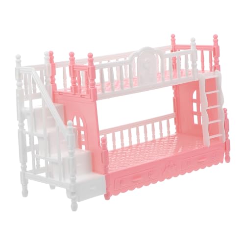 YARNOW Puppenhaus Zubehör Mini Bunk Bed Modell mit Leiter für Puppenmöbel Puppenhaus Deko Element Realistisches Design und Langlebige Verarbeitung von YARNOW