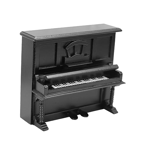 YARNOW Puppenhaus Zubehör Retro Mini Stehpiano Holzmodell für Mädchen Mikro Szene Dekoration DIY Landschaft Tischdeko von YARNOW