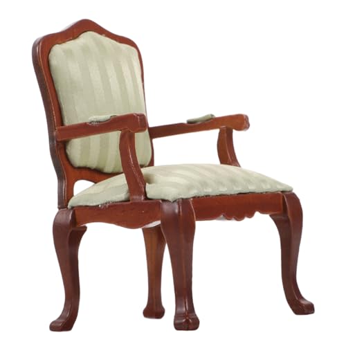 YARNOW Puppenhaus-sofastuhl Miniaturhausmöbel Miniatur-puppenhauszubehör Mini-couchspielzeug Miniaturmöbel Puppenhaus Wohnzimmer Möbel Mini-Stuhl Polyester von YARNOW