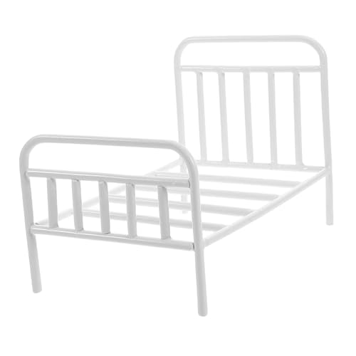 YARNOW Puppenhausbett Ornament klein Babyspielzeugbett Sie Crib Etagenbetten für Puppen wiedergeboren Koje simulieren Puppe Babybett Puppenmöbel Bett realistisch Eisen Weiß YARNOW Puppenhausbett Ornament klein Babyspielzeugbett Sie Crib Etagenbetten für Puppen wiedergeboren Koje simulieren Puppe Babybett Puppenmöbel Bett realistisch Eisen Weiß von YARNOW