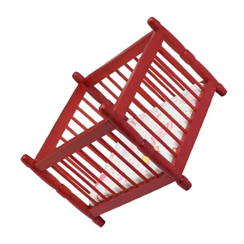 YARNOW Puppenhausmöbel Für Rotes Bett Für Kreatives Und Fantasievolles Dekorieren von YARNOW
