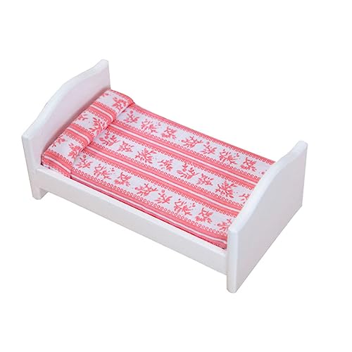 YARNOW Puppenhausmöbel Puppenhaus für Kleinkinder Bettmodell Zubehör Miniaturbett schmücken winzig Miniatur-Puppenstubenbett Mini-Hausbett süße Minidinger Mini-Schlafzimmermöbel MDF YARNOW Puppenhausmöbel Puppenhaus für Kleinkinder Bettmodell Zubehör Miniaturbett schmücken winzig Miniatur-Puppenstubenbett Mini-Hausbett süße Minidinger Mini-Schlafzimmermöbel MDF von YARNOW