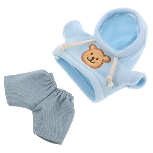 YARNOW Puppenkleidung Kit Bär Kleidung Niedlich Gefüllte Tierpuppenzubehör Plüschspielzeughuchie Mit Hosen Set 20 cm Bärenoutfit Für Plüschpuppen Gefülltes Spielzeug von YARNOW