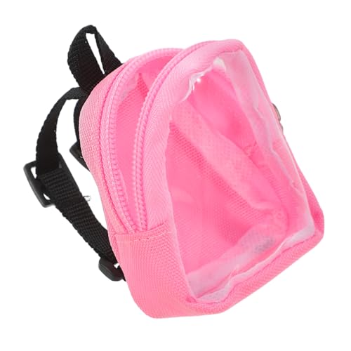 YARNOW Puppenrucksack Mit Klarem Fenster Niedliche Miniatur -puppenschule Mit Zipper Winziger Puppen -rucksackpuppenkostüm -ornamentstasche Für Puppenzubehör von YARNOW