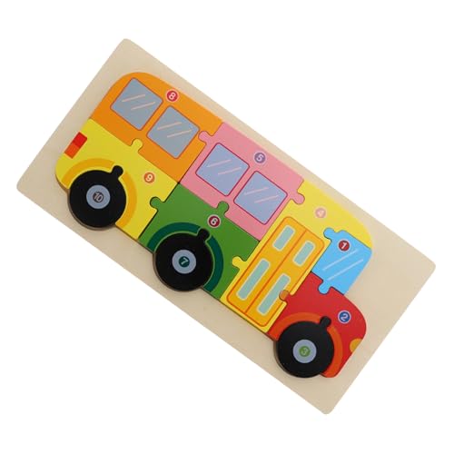 YARNOW Puzzle Für Lernspielzeug Bus Form Frühkindliche Bildung Pädagogisches Holzspielzeug Für Vorschulkinder Jahren Fördert Kognitive Fähigkeiten von YARNOW