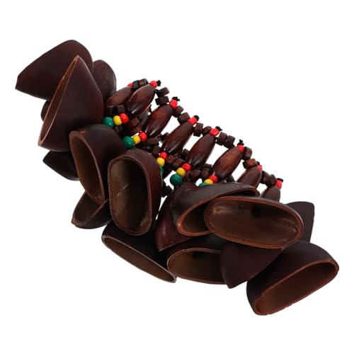 YARNOW Rasselarmband im Afrikanischen Stil Nussschalen Armband Vielseitiges Percussion Zubehör für Trommelbegleitung Einzigartiges Musikinstrument und Kulturerbe für Frauen von YARNOW
