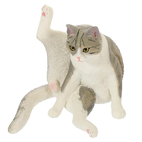 YARNOW Realistische Katzenfigur Kätzchen Skulptur Kleine Katzendekoration Für Heim Und Büro Niedliches Cartoon Kätzchen Handwerk von YARNOW