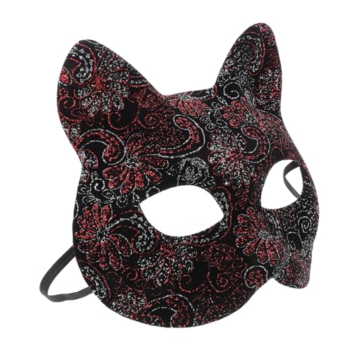 YARNOW Realistische Katzenmaske Damen Halbgesichtsmaske mit Katzenmuster Leichte Bequeme Kostüm Maske für Halloween Karneval Cosplay Maskerade Party Geeignet YARNOW Realistische Katzenmaske Damen Halbgesichtsmaske mit Katzenmuster Leichte Bequeme Kostüm Maske für Halloween Karneval Cosplay Maskerade Party Geeignet von YARNOW