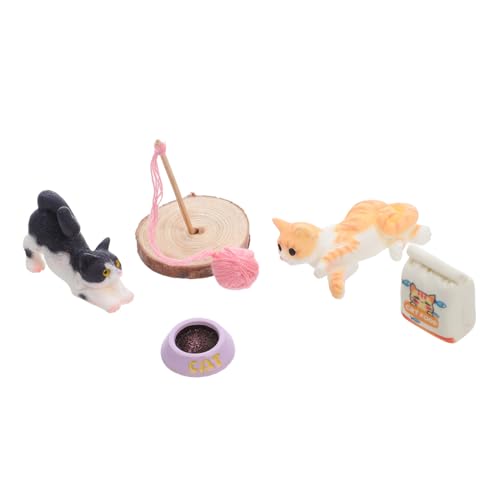 YARNOW Realistische Kleine Katzen für Puppenhaus Szenen mit Mini Garnball Detailreiche Miniaturkatzen für Kreative Deko und Tragbares Spielspaß YARNOW Realistische Kleine Katzen für Puppenhaus Szenen mit Mini Garnball Detailreiche Miniaturkatzen für Kreative Deko und Tragbares Spielspaß von YARNOW