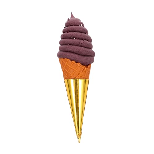 YARNOW Realistisches Künstliches Eiscreme Modell aus PVC Braune Schokoladen Eistüte Deko Langlebige und Detailgetreue Simulation für Ladendekoration Fotografie und Heimgestaltung von YARNOW