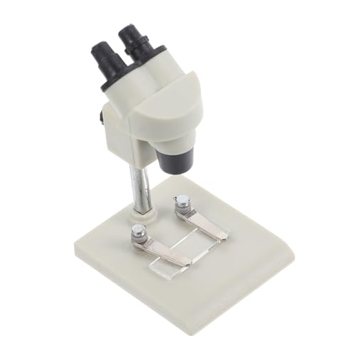 YARNOW Realistisches Miniatur Mikroskop Modell Weiß Puppenhaus Zubehör Spielszene Hochsimuliertes Wissenschaftliches Dekorationsspielzeug Robustes Material für Bastler und Miniaturfreunde von YARNOW