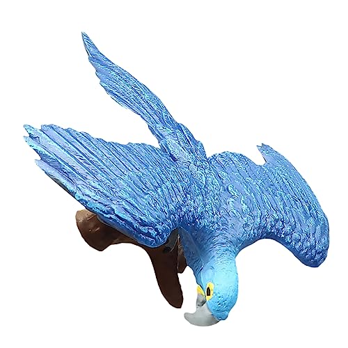 YARNOW Realistisches Papageien Tiermodell Cartoon Puppen Gelb Blau und Kreatives Dekorationsspielzeug für Jungen und Mädchen Langlebiges Kunststoffmodell für Zuhause und Büro von YARNOW