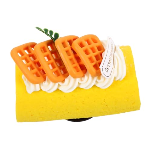YARNOW Realistisches Schweizer Rollenkuchen Modell aus Langlebigem PVC Kleines Dekoratives Kuchen Display für Bäckerei Schaufenster Fotorequisit Vielseitig für Laden Restaurant Party von YARNOW