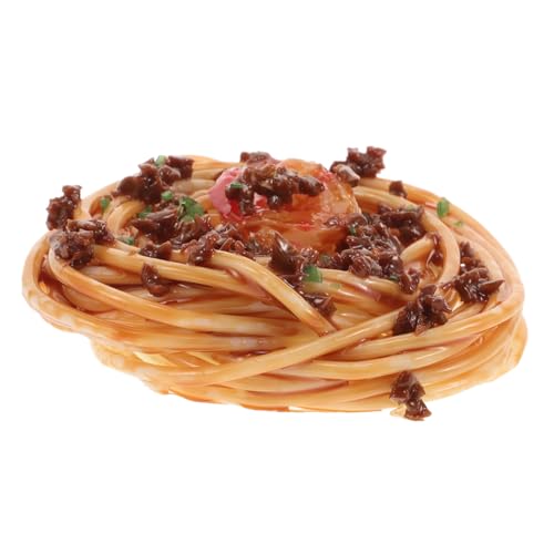 YARNOW Realistisches Spaghetti Modell aus Detailgetreue Simulation Pasta Langlebiges Fake Food Requisit für Restaurant und Heimdekoration Vielseitig Verwendbar für Displays und Partydeko von YARNOW