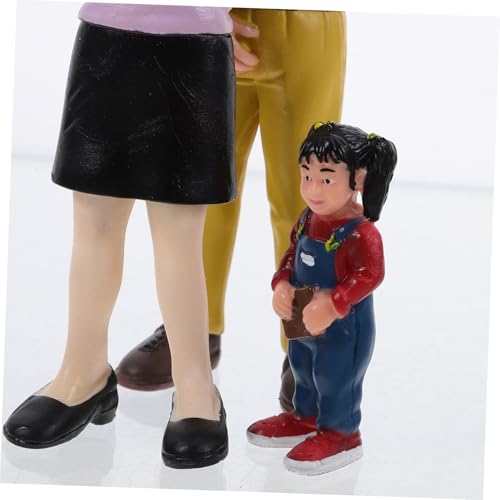 YARNOW Realistisches Teiliges Familien Set Miniaturfiguren aus Detailreiche Figuren für Sandtische Puppenhäuser Vielseitige Dekoration und Kreative Mini Szenengestaltung von YARNOW