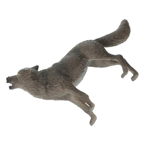 YARNOW Wolf Figur Aus Kunststoff Wildtier Modell Für Junge Mädchen Heimdekoration Tierfigur Wolfsdeko Für Zimmer Schreibtisch Blumentopf von YARNOW