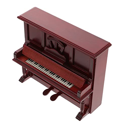 YARNOW Retro Holz Klavier Modell Puppenhaus Zubehör Realistische Mini Dekoration für DIY Puppenhaus Accessoires von YARNOW