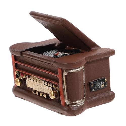 YARNOW Retro Miniatur Plattenspieler Miniaturmöbel für Puppenhaus Vintage Design Mini Dekoration für Wohnzimmer Bar und Restaurant Spielhaus Zubehör YARNOW Retro Miniatur Plattenspieler Miniaturmöbel für Puppenhaus Vintage Design Mini Dekoration für Wohnzimmer Bar und Restaurant Spielhaus Zubehör von YARNOW