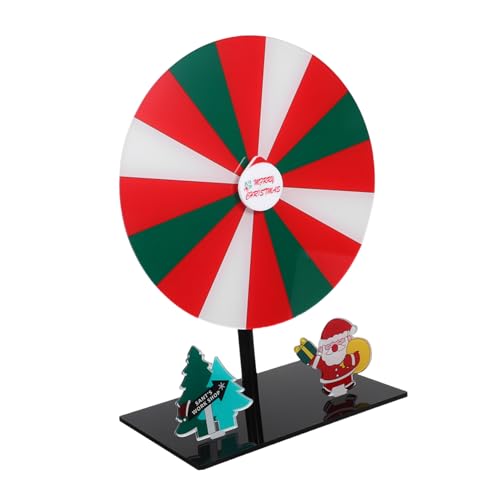 YARNOW Rotierendes Weihnachts Roulette DIY Gewinnrad Spinnrad Für Preise Partyspiel Drehteller Rad Spiel Requisite Rotierendes Preisrad Gewinnpreisrad Tischpreisrad Acryl von YARNOW