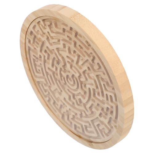 YARNOW Rundes Holzlabyrinth Spielbrett Lernspielzeug mit Beweglichen Perlen Fördert Logisches und Räumliches Vorstellungsvermögen Montessori Aktivität für Kleinkinder YARNOW Rundes Holzlabyrinth Spielbrett Lernspielzeug mit Beweglichen Perlen Fördert Logisches und Räumliches Vorstellungsvermögen Montessori Aktivität für Kleinkinder von YARNOW