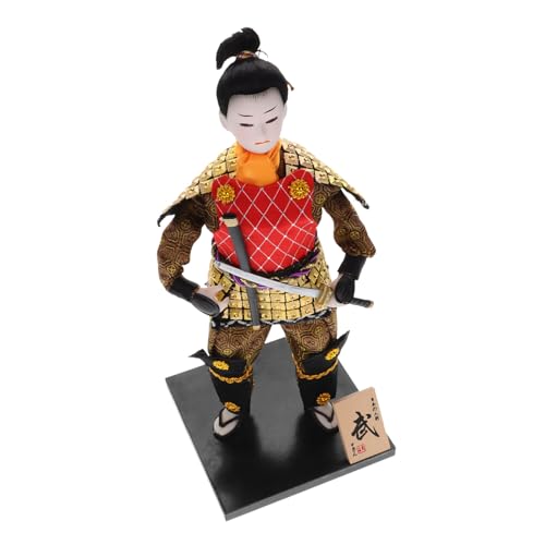 YARNOW Samurai Ninja Doll Samurai Figur Dekoration dekorative Samurai-Skulptur aus klein japanische Samurai-Statue Samurai-Puppe Sammlerpuppen Kriegerpuppe Holz von YARNOW