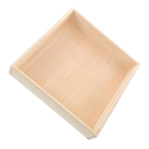 YARNOW Sandkasten Holzbox Quadratisch Montessori Sandspielzeug für Drinnen Stabiler Desktop Sandbehälter aus Naturholz für Kleine Räume Sicher und Platzsparend YARNOW Sandkasten Holzbox Quadratisch Montessori Sandspielzeug für Drinnen Stabiler Desktop Sandbehälter aus Naturholz für Kleine Räume Sicher und Platzsparend von YARNOW