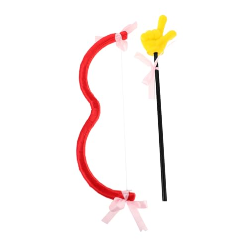 YARNOW Satz Kostüm-Requisiten zum Valentinstag Amor-Halloween-Kostüm Valentinstag zubehör Amor-Kostümzubehör Amor- -Stütze Amor Pfeile Amorbogen Plastik von YARNOW