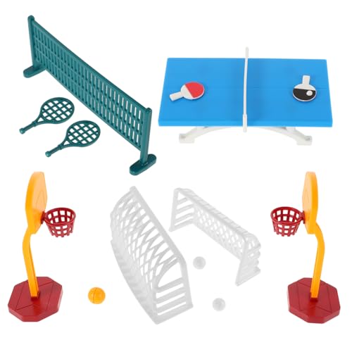 YARNOW Miniatur Sportplatz Set Für Puppenhäuser Realistische Spielplatzszene Mit Detaillierten Zubehörteilen Für Interaktives Spielen Und Kreative DIY-projekte von YARNOW