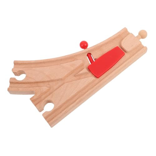 YARNOW Satz Zugzubehör Schienenverbinder Bildungsspielzeug Spurausdehnung Holz Zugzubehör Für Holzschienen Gleisverbinder Holzzugzubehör Zugdracks Beige Hölzern von YARNOW