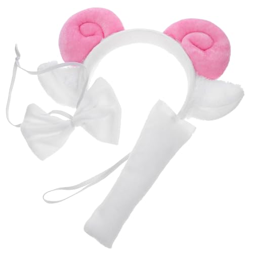 YARNOW Schafkostüm Zubehör Set Haarreif und Fliege für Halloween Cosplay und Partys Süßes und Tierkostüm für Vielseitiges Accessoire für Besondere Anlässe YARNOW Schafkostüm Zubehör Set Haarreif und Fliege für Halloween Cosplay und Partys Süßes und Tierkostüm für Vielseitiges Accessoire für Besondere Anlässe von YARNOW