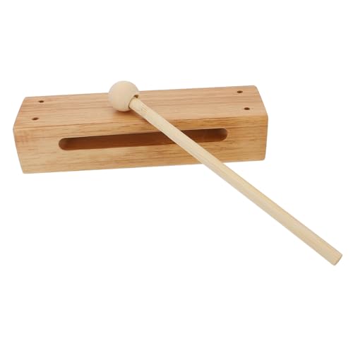 YARNOW Schlaginstrument Holz Percussion Block Musikspielzeug für Kreative Entwicklung Pädagogisches Musikinstrument Holzfarbe Langlebig und Sicher von YARNOW