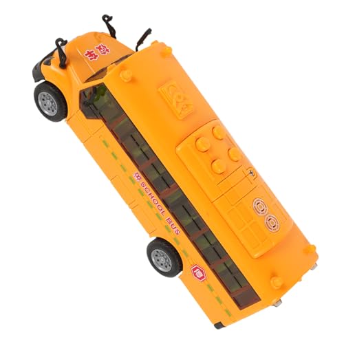 YARNOW Schulbus Spielzeugmodell für Trägheitsbus mit Musik und Öffnender Tür Kleines Autospielzeug für Kleinkinder für Zuhause und Kreative Spielstunden von YARNOW