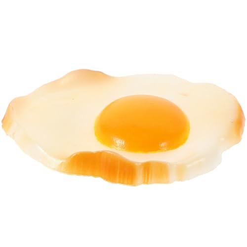 YARNOW Simulation Spiegelei Modell aus Stabilem PVC Lebensnahes Fake Food für Küchen dekor Fotografie Filmrequisiten Wiederverwendbar Geeignet für Restaurant Supermarkt Display von YARNOW