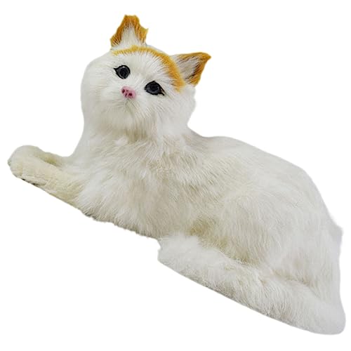 YARNOW Simulierte Katzenschmuck Animal Figures Cutie Cats Katzen plüschtiere cat Toy riesige ausgestopfte Katze Kuscheltier Kätzchen Katzenfiguren kurzer Plüsch von YARNOW
