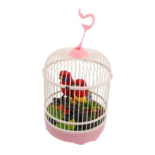 YARNOW Simulierter Vogelkäfig Spielzeugvögel Sprechendes Vogelspielzeug für Vogel im Käfigspielzeug singender Vogel Plastik YARNOW Simulierter Vogelkäfig Spielzeugvögel Sprechendes Vogelspielzeug für Vogel im Käfigspielzeug singender Vogel Plastik von YARNOW