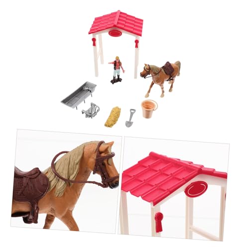 YARNOW Simuliertes Modell Spielset Teiliges Farm Lernspielzeug für Realistisches Miniatur Bauernhof Details Leicht und Kompakt Pädagogisches Dekorationsspielzeug von YARNOW