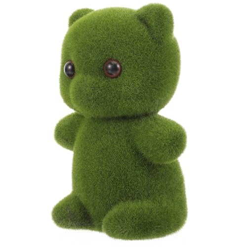 YARNOW Simuliertes Moosbär Bärenverzierung Bärenfiguren tragen bär Puppe Hochzeits-Bär-Ornament Hochzeit Puppe Bär Dekoration Bärendekor Styroporschaum Green von YARNOW