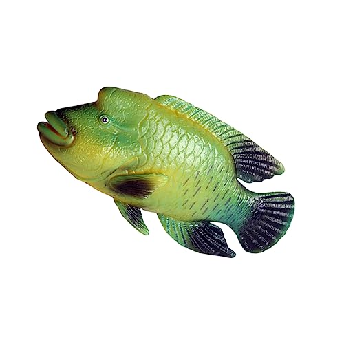 YARNOW Simuliertes Sumei für kinderspielzeug kinderknallzeug sankastenspielsachen verkleidung deko Tiermodell Lippfische Ornament Buckellippfisch Plastik Green von YARNOW