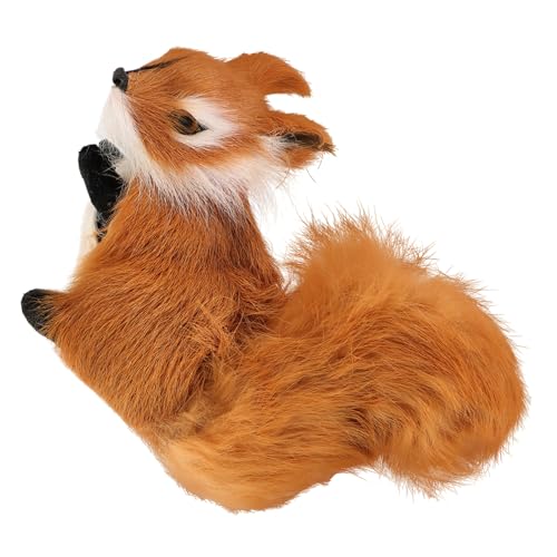 YARNOW Simuliertes großes Eichhörnchen posiert Eichhörnchen-Modell Schmuck Film- und Fernseh-Requisiten (kleines weißes Eichhörnchen [simuliertes Fell]) Eichhörnchen gefüllt von YARNOW