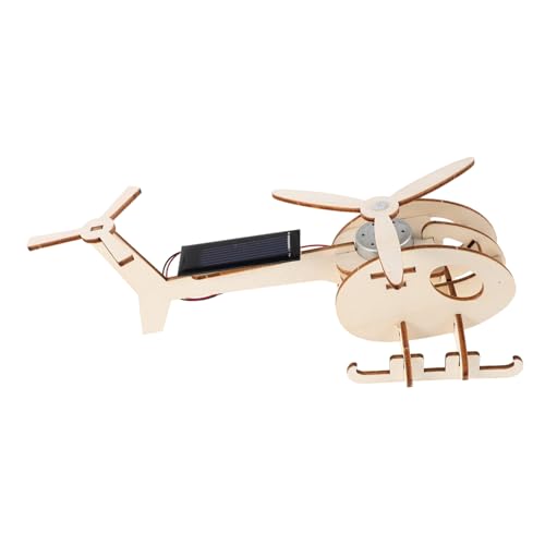 YARNOW Solarbetriebener DIY Hubschrauber aus Holz Leichtes Modell mit Stabilem Flug Schnellem Solarladepanel Pädagogisches Wissenschaftsspielzeug für Outdoor spaß und Technikförderung von YARNOW