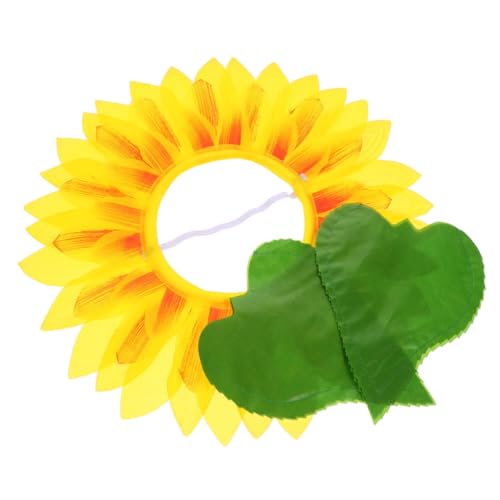 YARNOW Sonnenblumen Kopfstück Lustiges Cosplay Party Zubehör mit Handhandschuhen für Karneval Gartenfeste und Kinderveranstaltungen Grüne von YARNOW