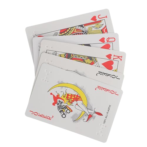 YARNOW Spielkarten in Blindenschrift Lernen Spiele, Kartenspiele Gadgets für Blinde drucken beeinträchtigte Jumbo Pokerkarten im Großdruck Papier von YARNOW