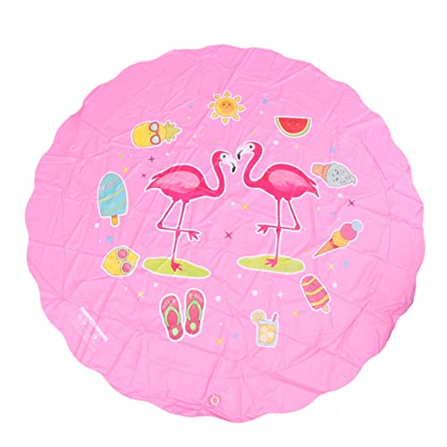 YARNOW Spritzmatte für Wasserspielmatte im Freien Großer Runder Sprühpad mit Pinkem Schwanenmuster für Garten Strand und Pool Sicher und Unterhaltsam für Kleine Wasserratten YARNOW Spritzmatte für Wasserspielmatte im Freien Großer Runder Sprühpad mit Pinkem Schwanenmuster für Garten Strand und Pool Sicher und Unterhaltsam für Kleine Wasserratten von YARNOW