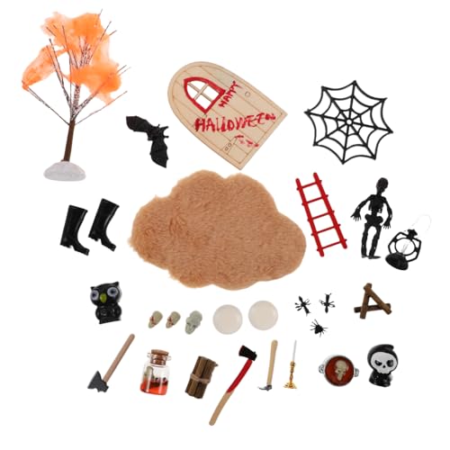 YARNOW Spukige Resinfiguren für Puppenhaus Miniaturdorf und Feengarten Vielseitige Gruselige Accessoires für Halloween Party und Deko von YARNOW